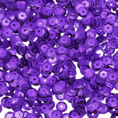 Imagem de Generic Lantejoulas soltas, 1400 peças, copo com fundo de prata, lantejoulas bordadas para fazer joias, artesanato, costura, roxo escuro