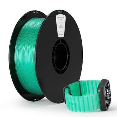 Imagem de kexcelled Filamento TPU 1,75 mm, filamento de impressora 3D macio flexível TPU 95A verde, carretel de 1 kg (1 kg), excelente elasticidade, serve na maioria das impressoras 3D FDM