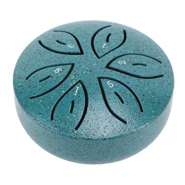 Imagem de Dioche Tambor de chuva para uso externo, tambor de língua de aço em miniatura, 7,6 cm, instrumento de percussão de tambor de chuva para jardim externo (verde escuro)