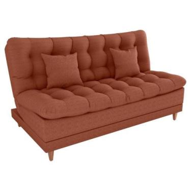 Imagem de Sofa Cama 2 Lugares 185 Cm Duda Tecido Pompeia G500 Terracota Milani S