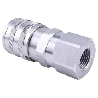 Imagem de LSSOCH Acoplador de face plana fêmea de 1/5.1 cm 7411975 compatível com encaixe hidráulico rosqueado NPT de 1/5.1 cm Bobcat