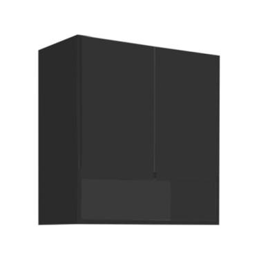 Imagem de Modulo Armário Aéreo Com Duas Portas Preto Sem Fundo