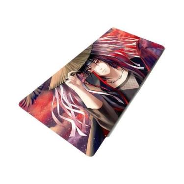 Imagem de Mouse Pad XL Naruto Uchiha Itachi Anime Cool Red Moon Para Jogos Tapet