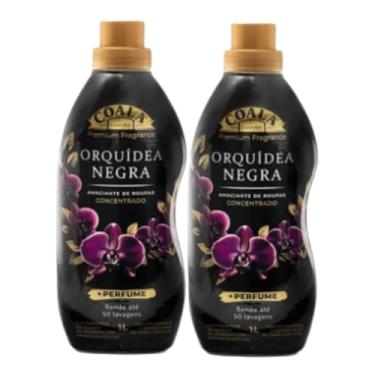 Imagem de Kit 2 Amaciante Para Roupas Coala Laundry 1litro Concentrado Chá Branco Orquídea Negra Perfume Suave Duradouro Premium (Orquídea Negra)