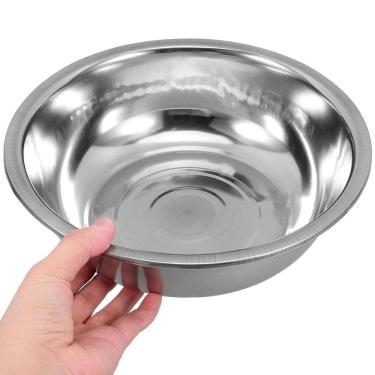 Imagem de Tigela Inox Bowl Cumbuca Refeiçao Preparo Receita Mesa Posta Casa Lanchonete Restaurante Resistente Versatil Multiuso