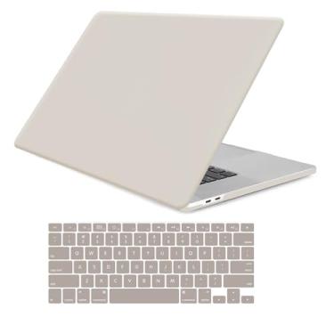Imagem de Compatível com MacBook Pro 33.0 cm capa M2 2024 2023 2022, 2021-2016 M1 A2338 A2251 A2289 A2159 A1989 A1706 A1708, Funut elegante capa rígida de plástico fosco + teclado Capa de pele, cinza rocha