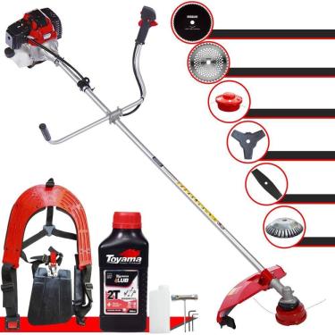 Imagem de Roçadeira Multifuncional Com Sistema Anti-Vibração Toyama RT43-L À Gasolina 43cc 1,7HP de Potência 10.000rpm Motor 2T Completa 6 Em 1 + ÓLEO TOYAMA