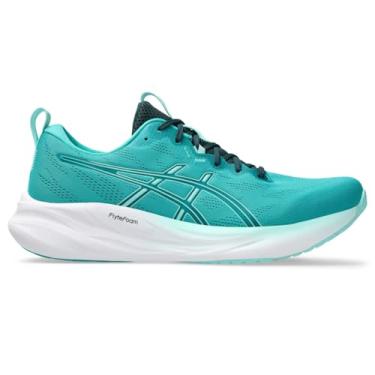 Imagem de ASICS Tênis de corrida masculino Gel-Pulse 16, Menta iluminada/azul-petróleo ondulado, 40