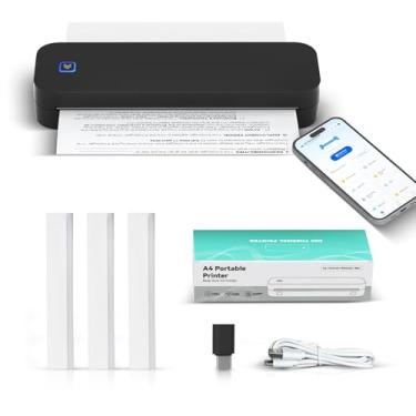 Imagem de Impressora Térmica Portátil A4 para Tatuagem, Conexão USB Tipo-C, Compatível com Smartphone, Tablet e Computador, com Papel de Decalque e Aplicativo TAT, Botão Único Liga/Desliga