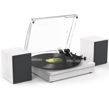 Imagem de Leitor de vinil Bluetooth Retrolife giratório com alto-falantes estére