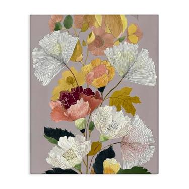 Imagem de Stupell Industries Arte de parede detalhada com folhas de folhagem, design de Annabelle Hall, 50 x 40 cm