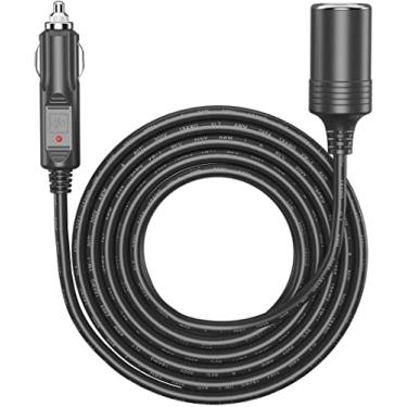 Imagem de Car Charger Extension 5M Cable - Extra Long Cable 5.0 Metre with Female Inline Socket Connector Suitable to Power Tyre Inflators Vacuum Cleaners and Other Portable Equipment Durable Power Supply Lead.