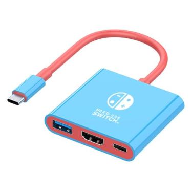 Imagem de Estação de ancoragem com switch para Nintendo Switch, estação de carregamento rápido de 100 W com HDMI 4K a 60 Hz, adaptador USB C para HDMI para Steam Deck, MacBook, laptop, monitor de TV