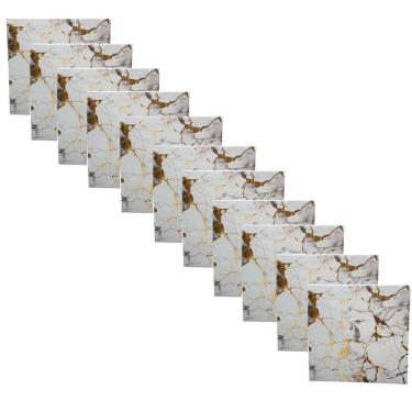 Imagem de Placa Adesiva Marmore 3D Kit 10 uni Autocolante Obra Reforma Ambiente Moderno Casa Banheiro Cozinha Sala Quarto