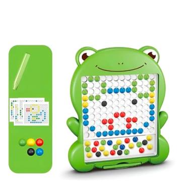 Imagem de Quadro Magnético Infantil Sapo Verde, Material ABS, 27,5x23,5cm, com Caneta Magnética, Bolinhas Coloridas e Livrinho, para Crianças Acima de 5 Anos