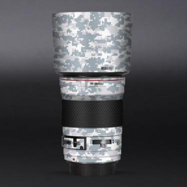 Imagem de EF 135 2 Película de lente de câmera adesivo anti-arranhões para Canon EF 135 mm F2 Coat Vinil Película Protetora Decalques (Digital Camo Snow)