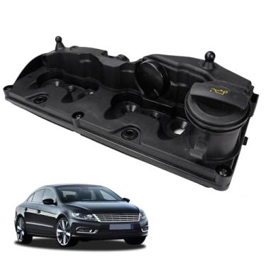 Imagem de Tampa de válvula de motor atualizada com junta de tampa de válvula, tampa de enchimento de óleo e parafuso compatível com Volkswagen Passat L4 2.0L Diesel (12-14) Substitui 03L103469R, 03L103-469-R