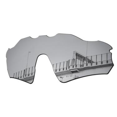 Imagem de Well-aimed Lentes de reposição polarizadas de 1,5 mm para óculos de sol Oakley Radar EV Path OO9208, antiarranhões, resistente a impactos, Irídio prateado polarizado - 1,5 mm, One Size