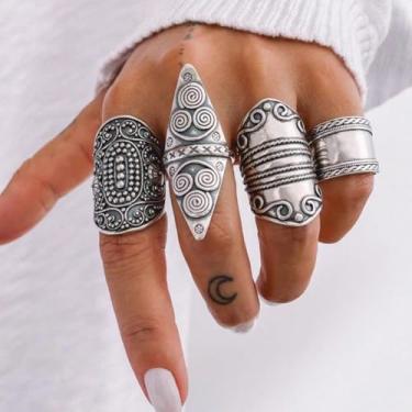 Imagem de Conjunto de anéis empilháveis para mulheres, joias empilháveis, design moderno, presentes de Natal, presentes de amizade para mulheres, dia dos namorados, Medium, Latão, Sem pedra preciosa