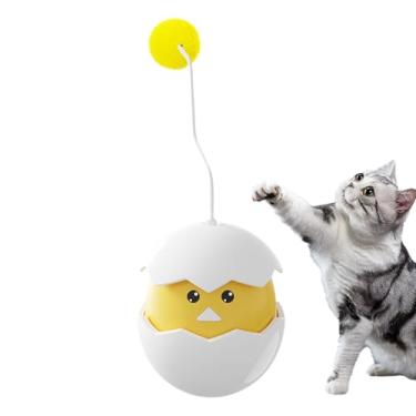 Imagem de Brinquedo de bola para gatos – Bola rolante para gatos entediados em ambientes internos, jogo de movimento de galinhas com som de chilrear, suprimentos interativos para animais de estimação para
