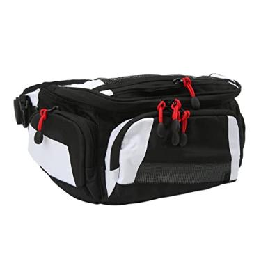 Imagem de Bolsa de Cintura para Motocicleta, Leve, Grossa, Almofada de Ventilação, Cinto Ajustável, Tecido Oxford, Pochete de Corrida, Grande Capacidade para Motocicleta (Branco)