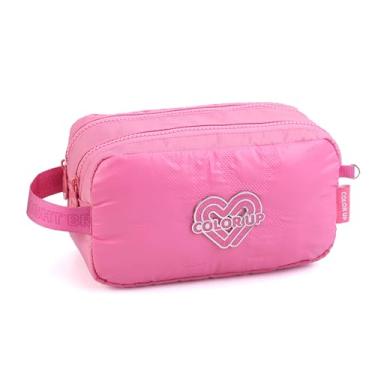 Imagem de Estojo Escolar Duplo Color Up Menina Feminino Grande (Rosa)