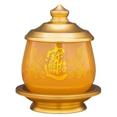 Imagem de FENNYYAR Copo de água de Buda de oferta doméstica Enshrine, copo de purificação de água Bodhisattva God of Wealth