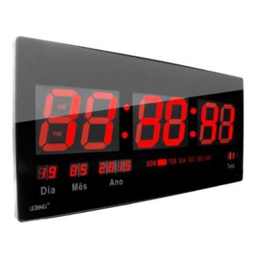 Imagem de Relógio De Parede Grande Led Digital Academia Hospital 46 Cm - Shopbr