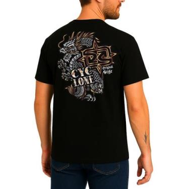 Imagem de Camisa Cyclone Tattoo Oriental Metal, Preto, M