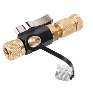 Imagem de Luocute Ferramenta de Remoção de Núcleo de Válvula HVAC, Removedor de Núcleo de Válvula de Latão de Cabeça Dupla Com Textura Antiderrapante para AC R410A R22 R32 e Reparo de AC de