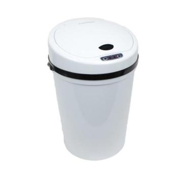Imagem de Lixeira Automatica 9 Litros Com Sensor De Abertura Grande Para Banheiro E Cozinha Branca Luxo