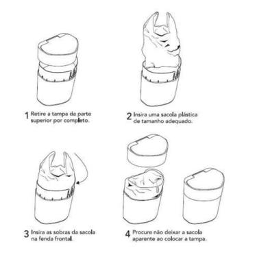 Imagem de Lixeira Plástica de Pia 5l Preta - Prat-K