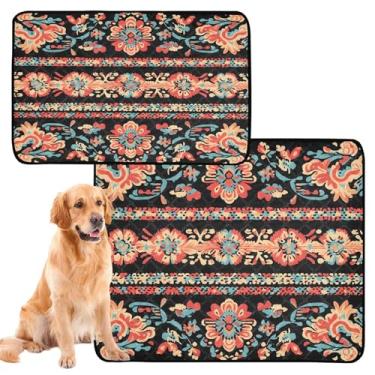 Imagem de CEBUGI Almofadas de xixi laváveis para cães, pacote com 3, almofadas impermeáveis para filhotes de cachorro, antiderrapantes, à prova de vazamento, para animais de estimação, para cercadinho, cama