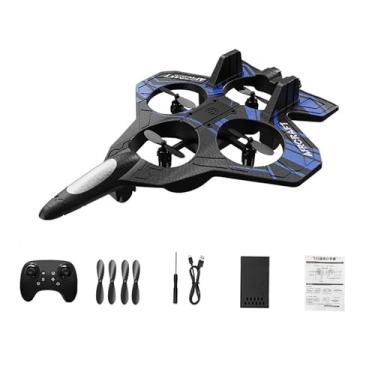 Imagem de Colaxi Avião de controle remoto, brinquedo de avião RC, aeronave com giros de 360°, de controle remoto para crianças e iniciantes, Azul