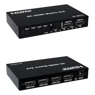 Imagem de Switch Splitter Hdmi 2x4 Ultrahd 4k X 2k 3d Com Fonte/controle