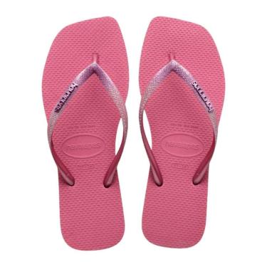 Imagem de Chinelo Havaianas Feminino Glitter Square Rosa/Veludo-Feminino