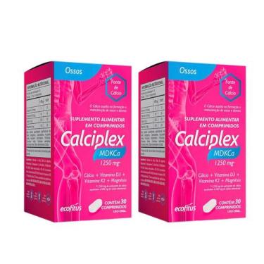 Imagem de Kit 2 Calciplex Mdkca Cálcio + Vitamina D3 / k2 e Magnésio 30 Comprimi
