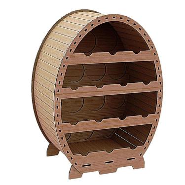 Imagem de Mini Adega Mdf Para 14 Garrafas