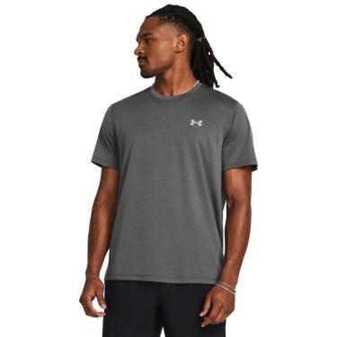 Imagem de Camiseta de Corrida Under Armour Launch Masculina 2GG Cinza-Masculino