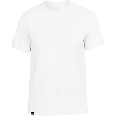 Imagem de Camiseta Básica Masculina de Algodão Fashion  Slim Fitness, Branco, P,