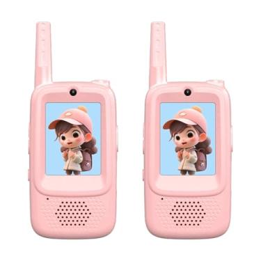 Imagem de Diyeeni Walkie Talkies para Crianças 2 Pacotes, Rádios Bidirecionais de Longo Alcance de 1.640,42 Pés, Brinquedos Com Tela, Brinquedo de Videochamada para Meninos e Meninas, Bateria