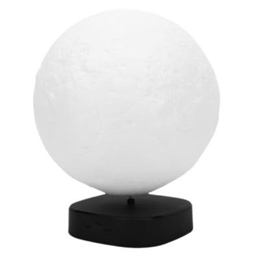 Imagem de Hyuduo Lâmpada Lunar Luz Noturna Lunar Com Luz Automática Modos de Detecção de Som Controle de Toque para Quarto Sala de Estar Escritório Carregamento USB C Bola de Cristal de 14 Cm