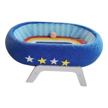 Imagem de Ｂｅｓｇａ Cama para animais de estimação, placa arranhadora para gatos com suporte, protetor de móveis, arranhador oval para gatos, almofada arranhadora para