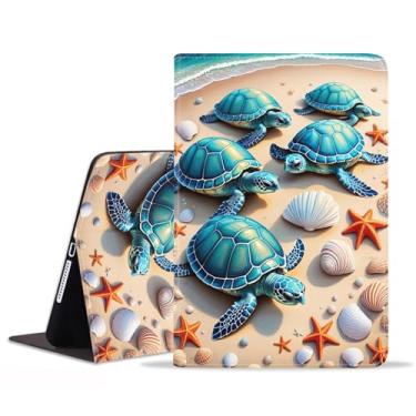 Imagem de stmedazm Capa para tablet Samsung Galaxy Tab S11 de 11 polegadas 2025 (modelo: SM-X730/X736B), capa dobrável de couro PU premium com suporte para despertar/hibernar automaticamente - tartaruga na