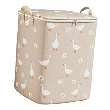 Imagem de IEUDNS Saco para guardar edredom, roupa suja, presente versátil, economiza espaço, organizador espaçoso para edredom, brinquedos, roupas e lençóis, Beige 180 L