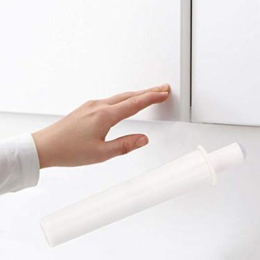 Imagem de GLOGLOW Amortecedor de Porta de Gabinete de Batente de Porta, Material ABS, Branco e Cinza, Operação Silenciosa, Pacote Com 10, 2,4 X 0,4 X 0, Polegadas, para Armários, Armários, Gavetas, Ferragens