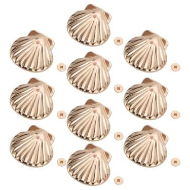 Imagem de Yinhing Kit de 10 Conjuntos de Rebites e Parafusos de Couro Premium Rebites Elegantes de Casca de Ouro de 33 Mm Com Parafusos PH de 4,5 Mm para Encadernação de Couro de Alta Qualidade e Projetos Decorativos