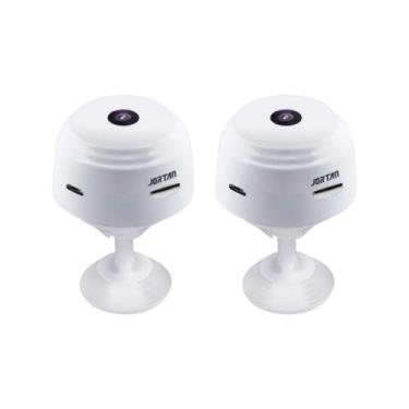 Imagem de ANJ.GG Câmera de Segurança Interna/Externa, Estilo Domo, HD 1080p, Sensor de Presença, Monitoramento Residencial, H22-branco*2, Wi-Fi/Com fio, Visão Noturna, AC/DC