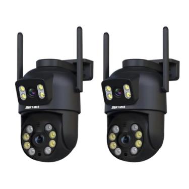 Imagem de ANJ.GG Câmera de Segurança Interna/Externa, Estilo Domo, 1080p HD, Detecção de Movimento, Monitoramento Residencial/Bebê/Pet, L1-preto*2, Wi-Fi/Bluetooth, Áudio 2 Vias, AC/DC