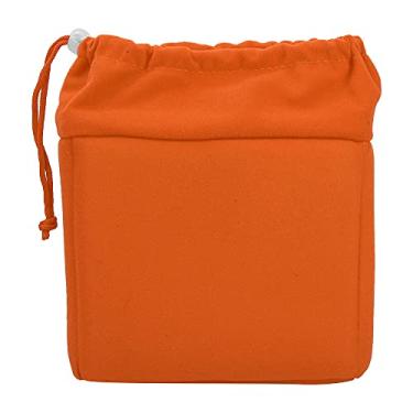 Imagem de Generic Bolsa para Inserção de Câmera Capa Protetora à Prova de Choque para Câmera DSLR e Lente Bolsa Acolchoada à Prova D'água Com Cordão para Fotógrafos Nylon 7,87x7,09x3,94 Polegadas (Laranja)